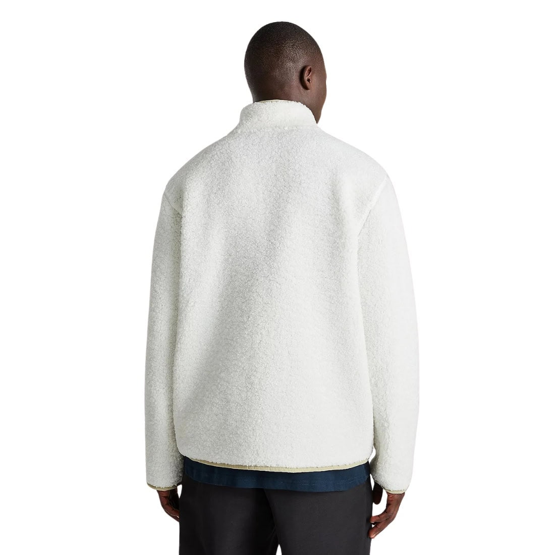 Vans Boxed Sherpa Quarter Zip Fleece - Marshmallow - Mens Pullover Hoodie by Vans