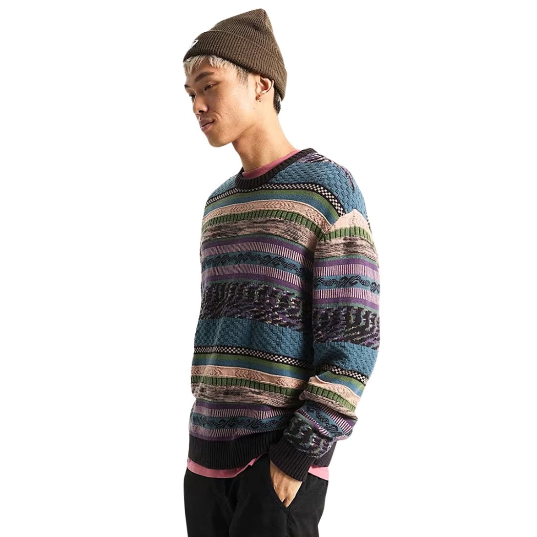 Vans Boyer Crew Sweater - Black/Stargaze - Mens Knitwear by Vans