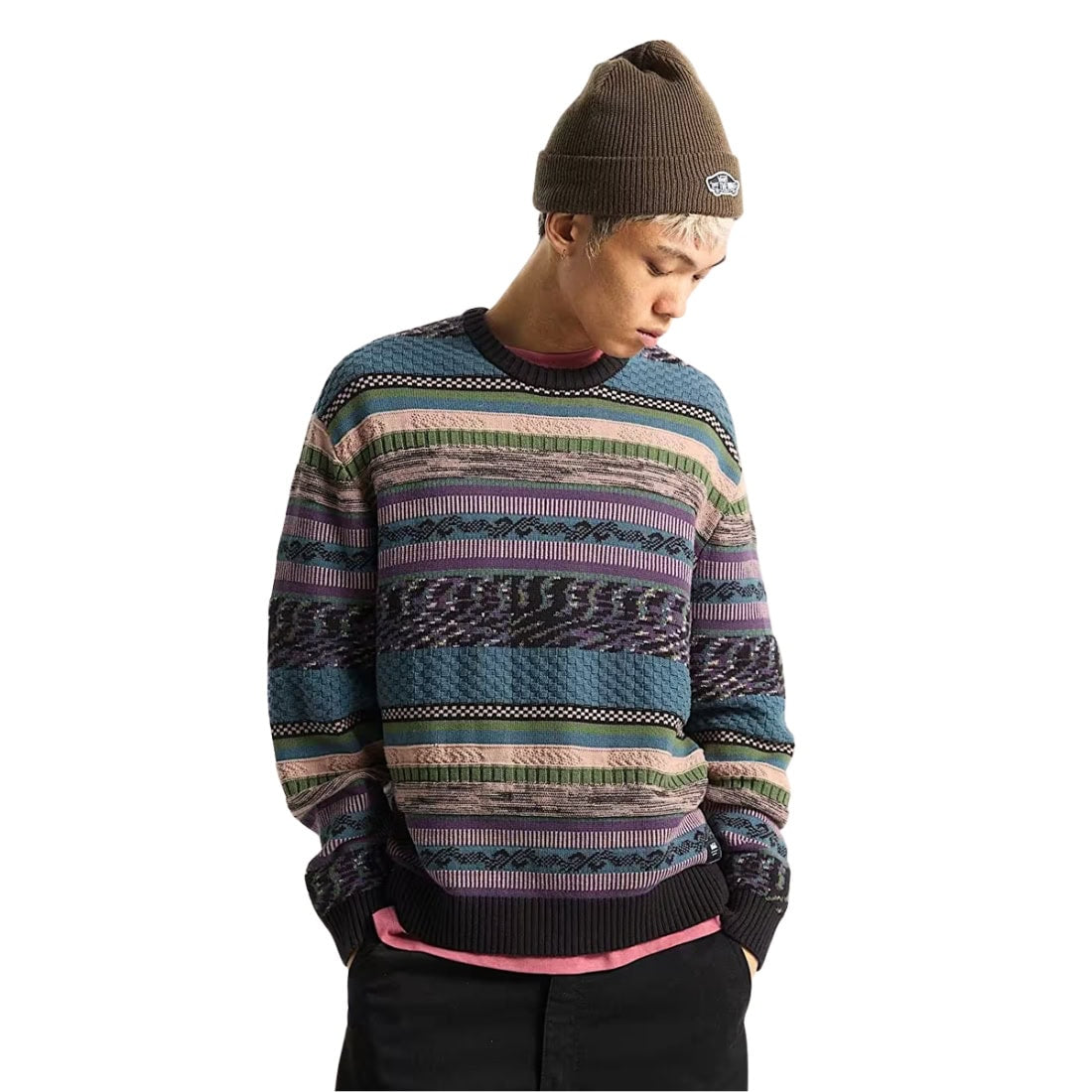 Vans Boyer Crew Sweater - Black/Stargazer - Mens Knitwear by Vans