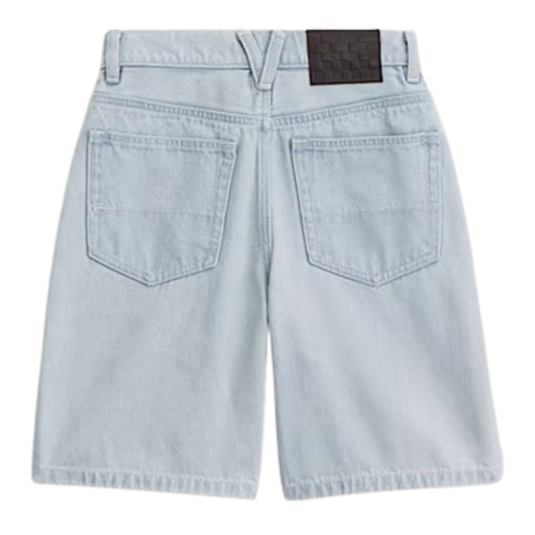 Vans Boys Check-5 Baggy Denim Jean Shorts - Blue Ice - Boys Denim Shorts by Vans