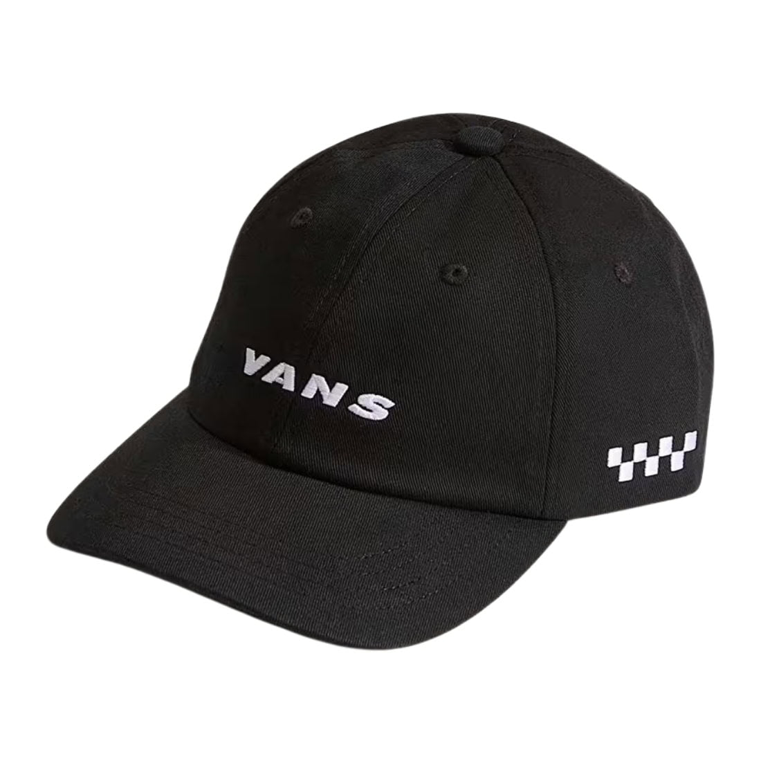 Vans Boys Check Side Curved Bill Cap - Black - Snapback Cap by Vans One Size