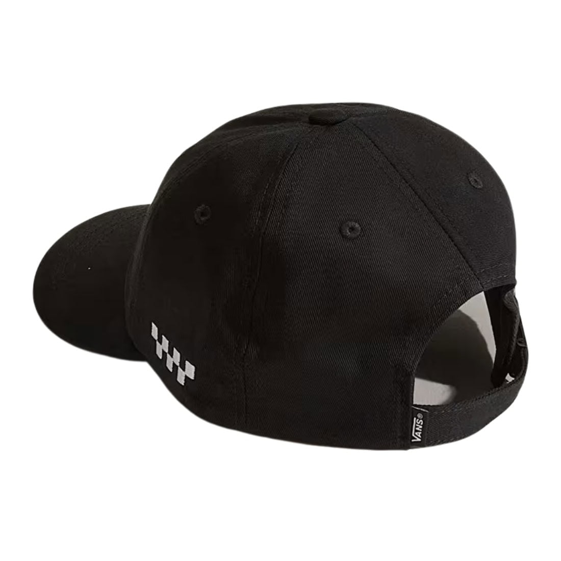 Vans Boys Check Side Curved Bill Cap - Black - Snapback Cap by Vans One Size