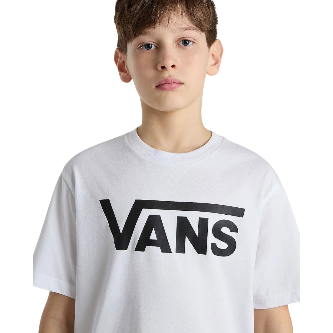 Vans Boys Classic Kids T-Shirt - White/Black - Boys Skate Brand T-Shirt by Vans