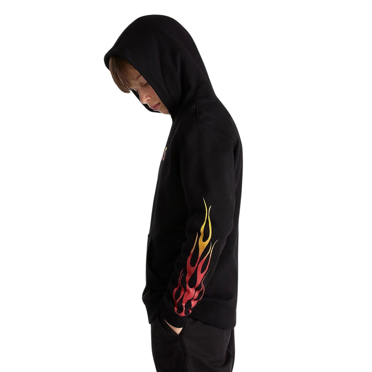 Vans Boys Flame Hoodie - Black - Boys Pullover Hoodie by Vans