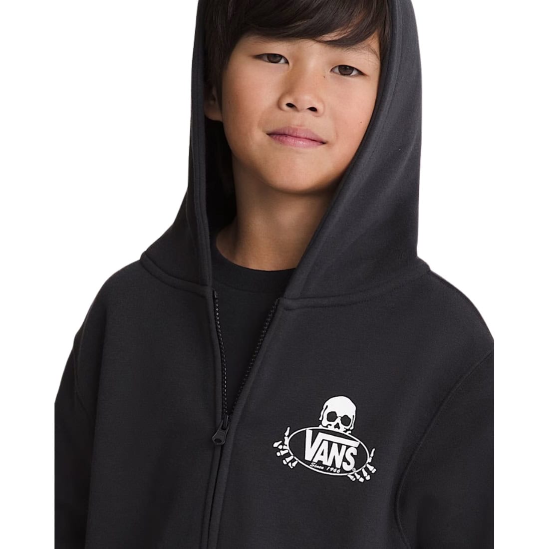 Vans Boys Framework Zip Up Hoodie - Black - Boys Zip Up Hoodie by Vans