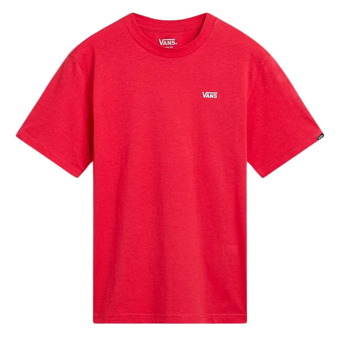 Vans Boys Left Chest Logo Kids T-Shirt - Red - Boys Skate Brand T-Shirt by Vans