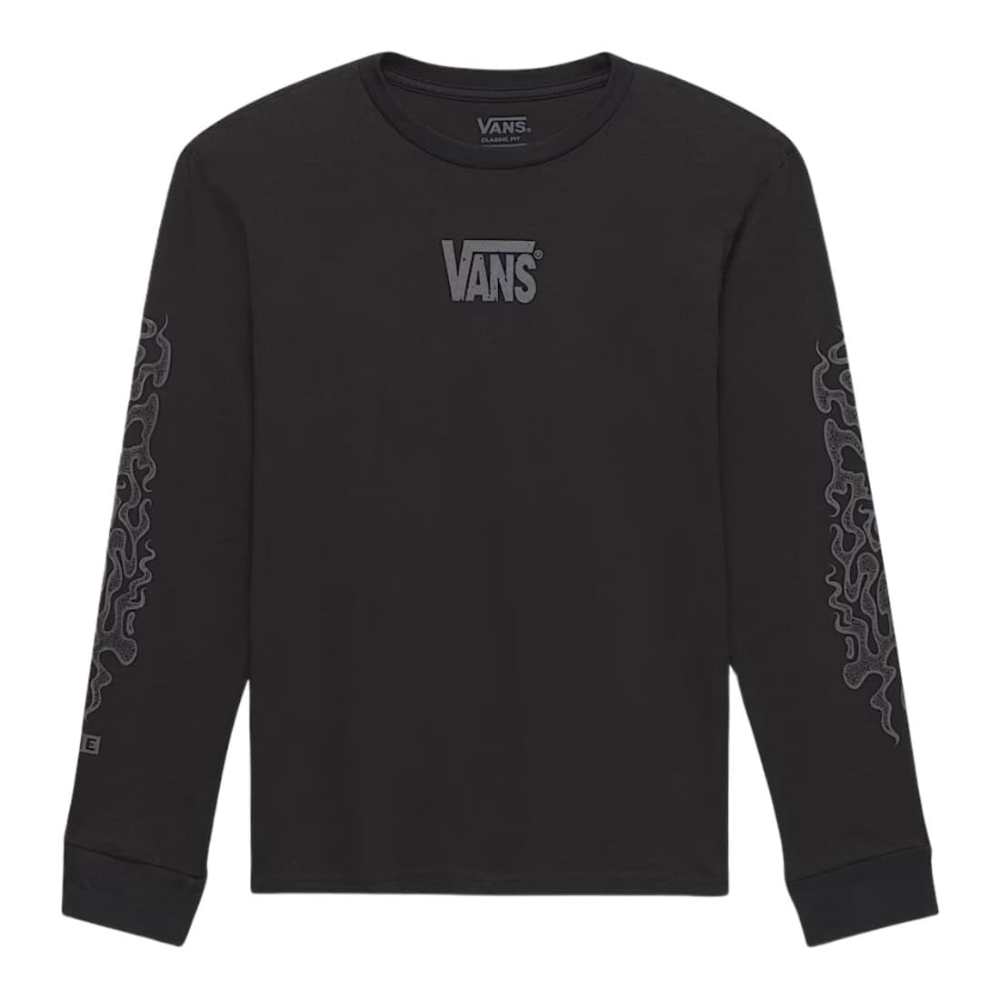 Vans Boys MTE Wavy Dune Longsleeve Kids T-Shirt - Black - Boys Skate Brand T-Shirt by Vans