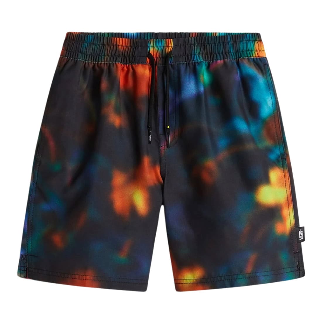 Vans Boys Primary Print Elastic Boardshort - Black/Multi - Boys Boardshorts by Vans