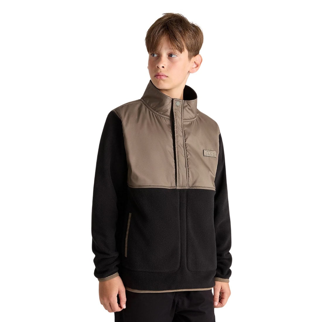 Vans Boys Ranford Polar Fleece - Black/Bungee Cord - Boys Pullover Hoodie by Vans