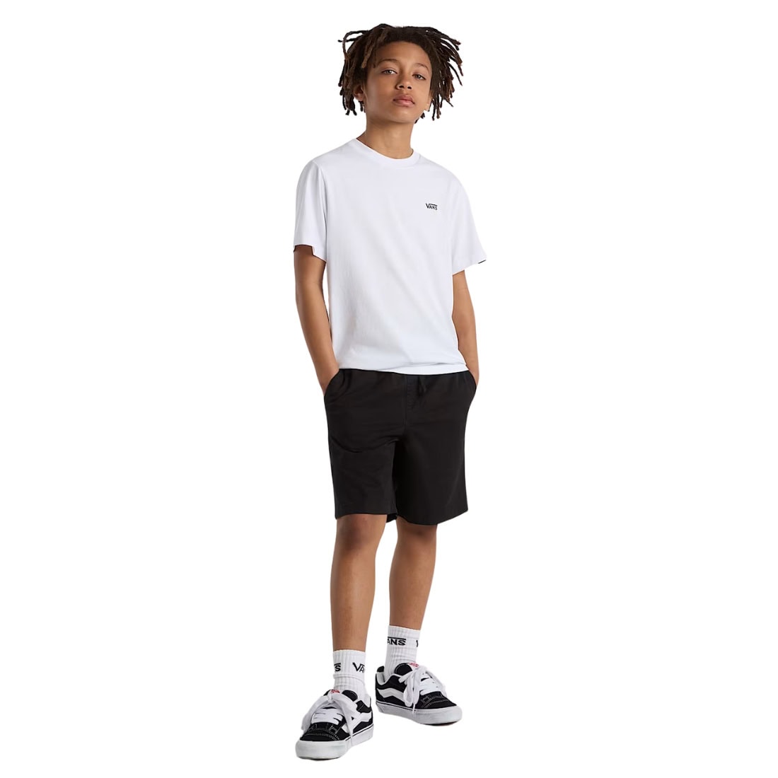Vans Boys Range Elastic Waist Shorts - Black - Boys Chino Shorts by Vans