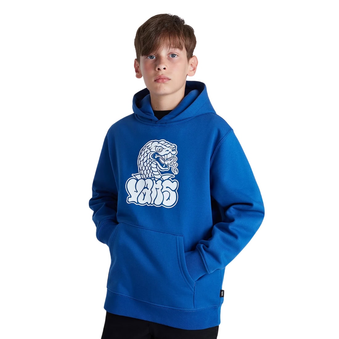 Vans Boys Rattler Loose Fit Pullover Hoodie - True Blue - Mens Pullover Hoodie by Vans