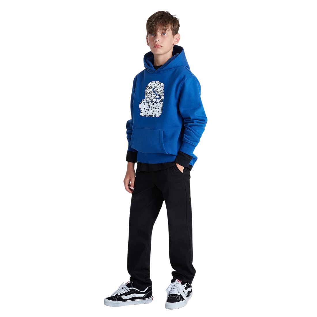 Vans Boys Rattler Loose Fit Pullover Hoodie - True Blue - Mens Pullover Hoodie by Vans