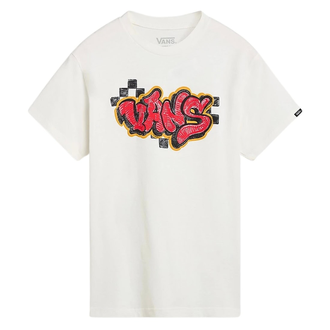 Vans Boys Tagged Kids T-Shirt - Marshmallow - Boys Skate Brand T-Shirt by Vans