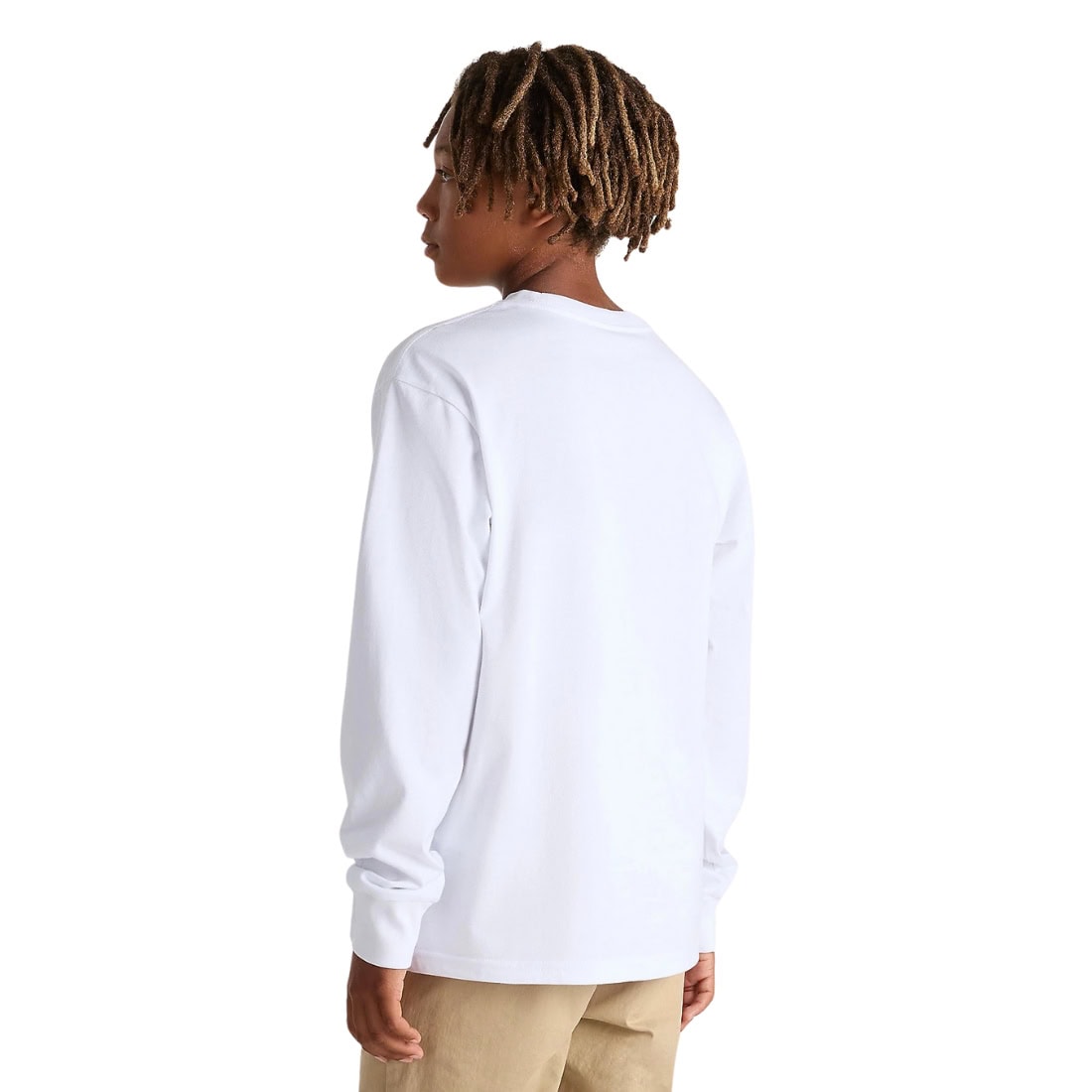 Vans Boys Caps Kids Longsleeve T-Shirt - White - Boys Skate Brand T-Shirt by Vans