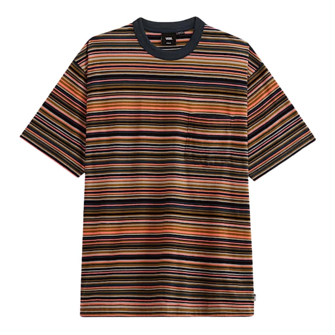 Vans Braden Stripe Knit T-Shirt - Parisian Night - Mens Pocket T-Shirt by Vans