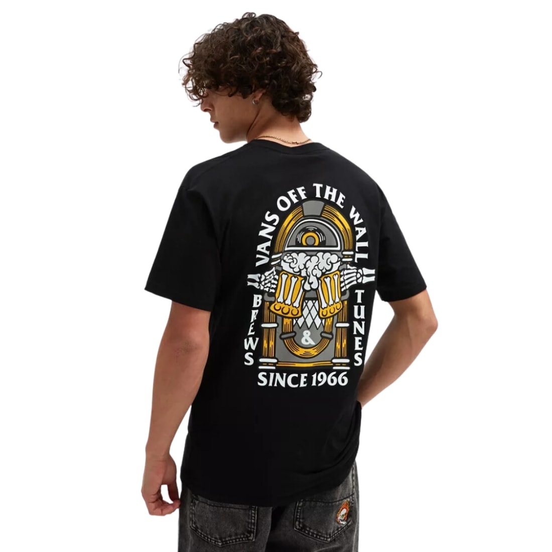 Vans Brew Bros Tunes T-Shirt - Black - Mens Graphic T-Shirt by Vans