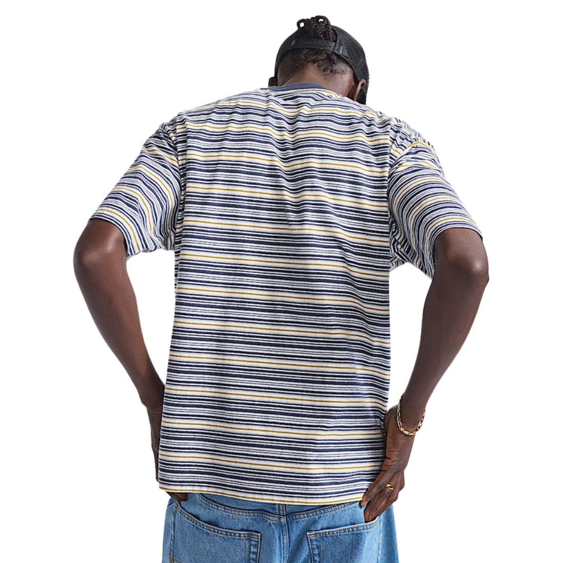 Vans Cameron Stripe Knit T-Shirt - Marshmallow - Mens Graphic T-Shirt by Vans