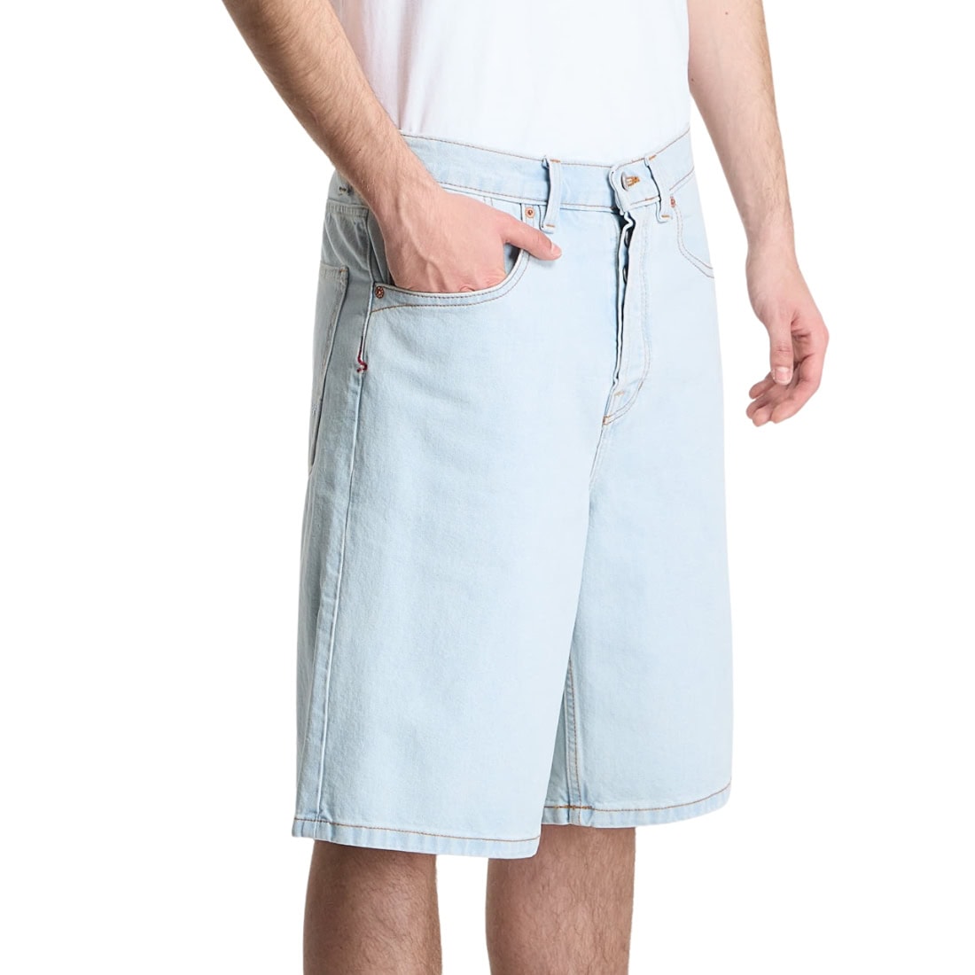 Vans Check-5 Baggy Denim Shorts - Blue Ice - Mens Denim Shorts by Vans