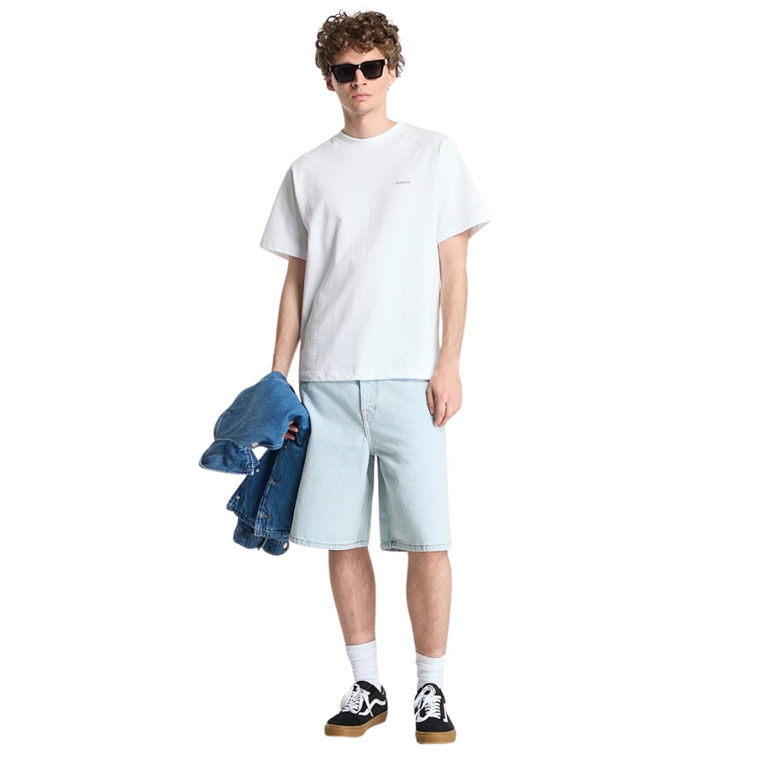 Vans Check-5 Baggy Denim Shorts - Blue Ice - Mens Denim Shorts by Vans