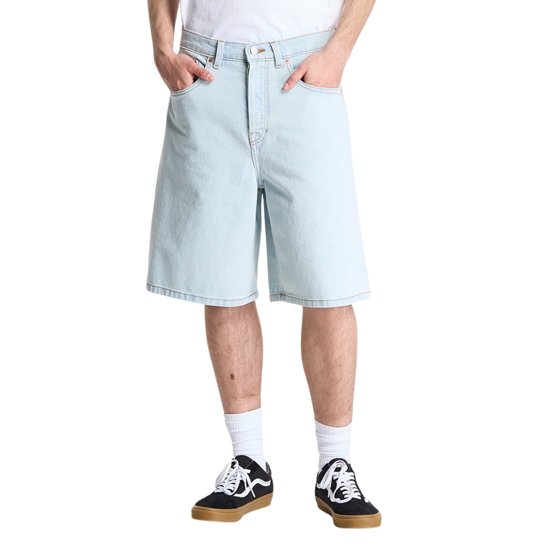 Vans Check-5 Baggy Denim Shorts - Blue Ice - Mens Denim Shorts by Vans