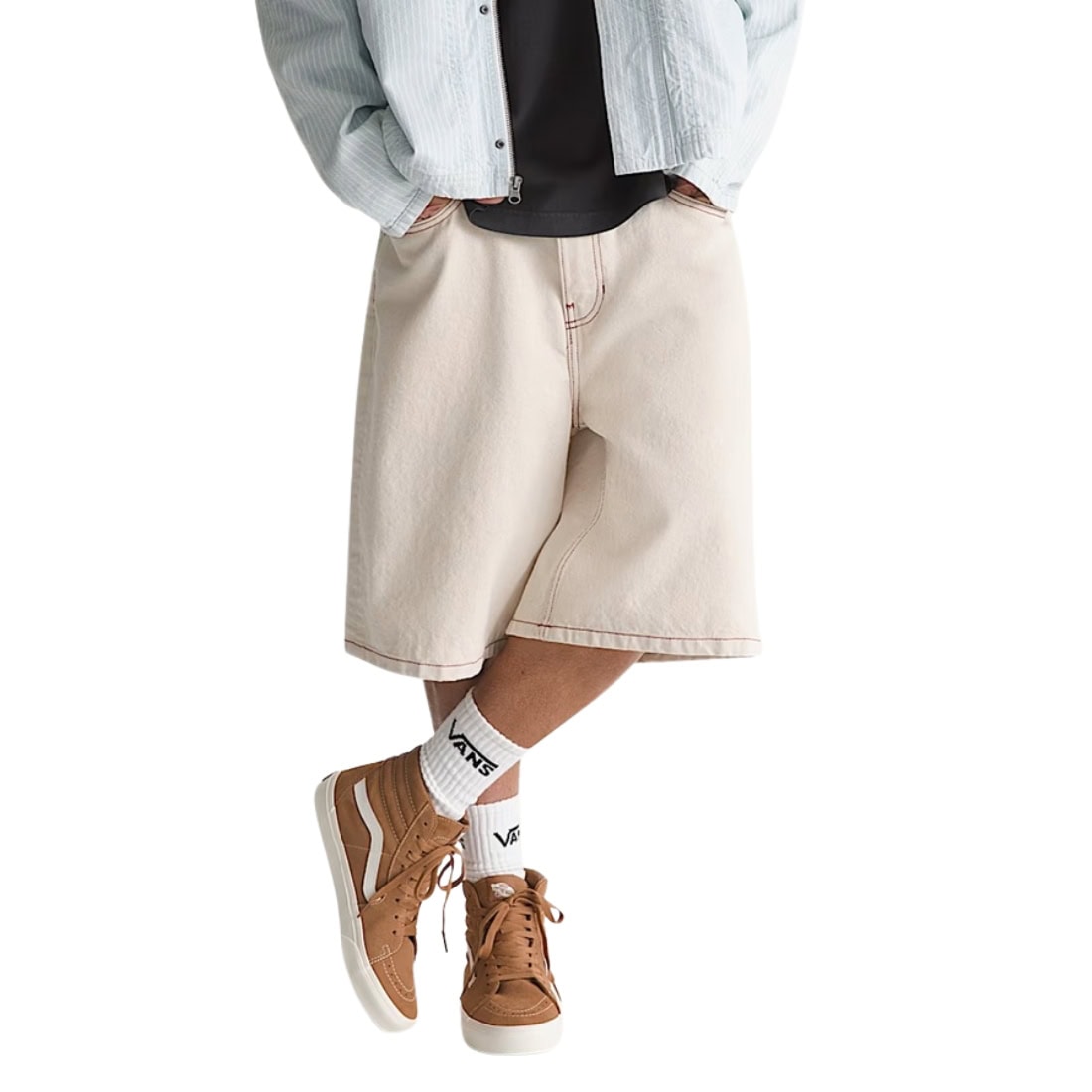 Vans Check-5 Baggy Denim Shorts - Natural Seed - Mens Denim Shorts by Vans