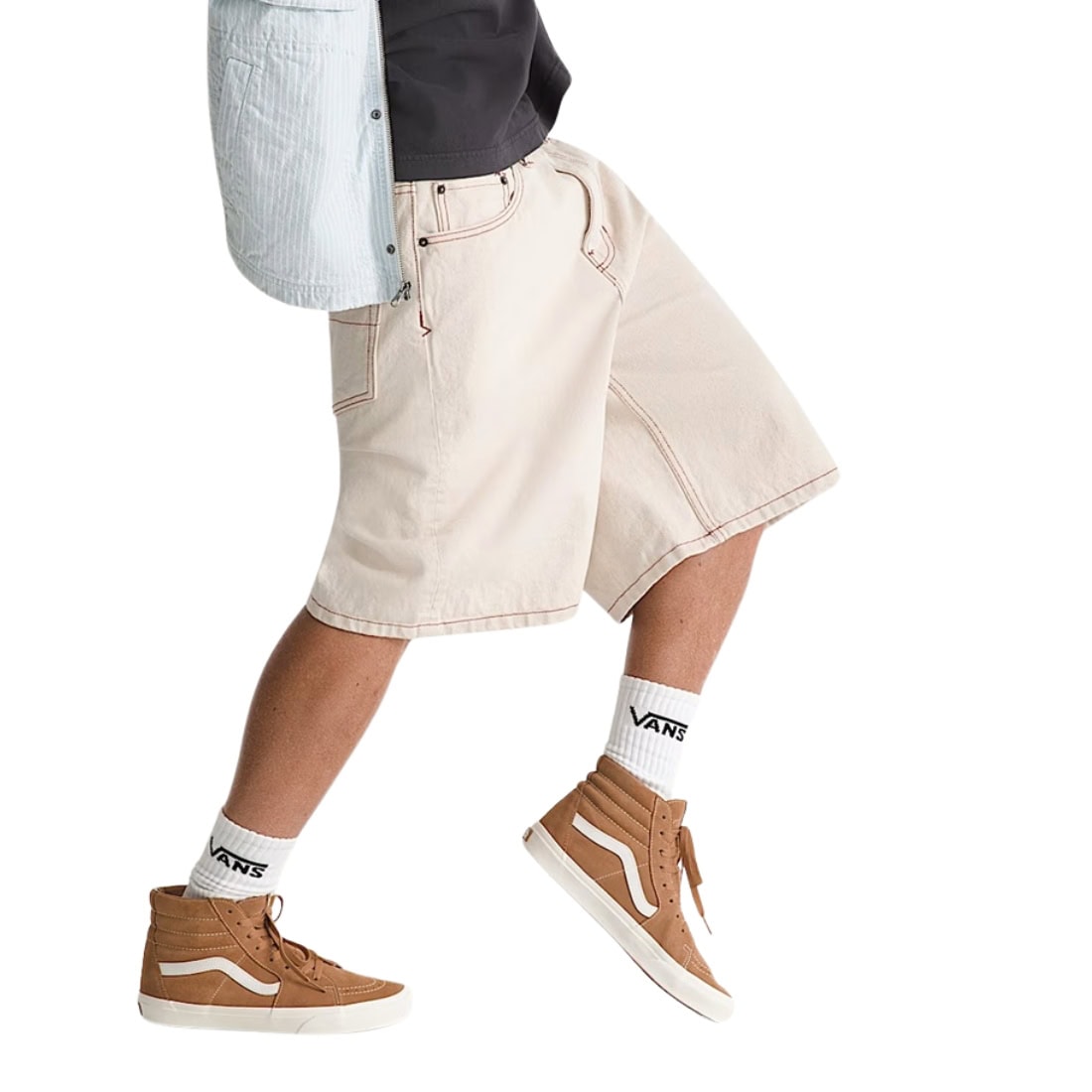 Vans Check-5 Baggy Denim Shorts - Natural Seed - Mens Denim Shorts by Vans
