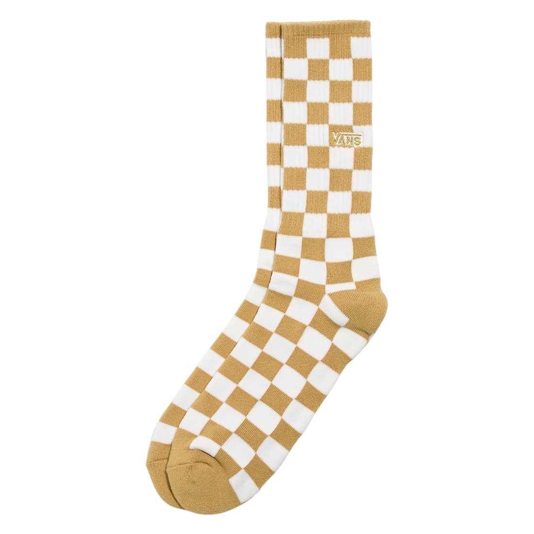 Vans Checkerboard Crew Socks - Antelope - Mens Crew Length Socks by Vans