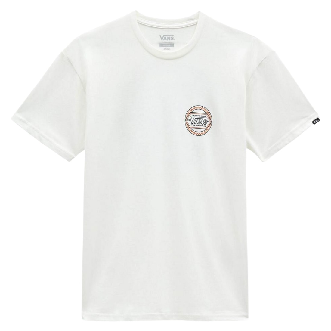 Vans Circle Checker Drop V T-Shirt - Marshmallow - Mens Graphic T-Shirt by Vans