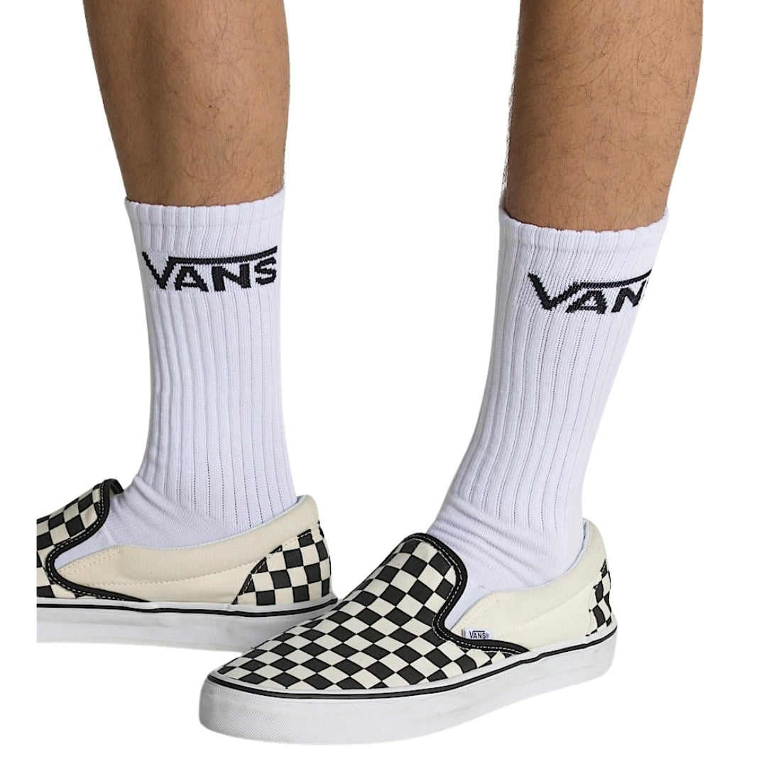 Vans Classic Crew Socks (3Pack) - White - Mens Crew Length Socks by Vans