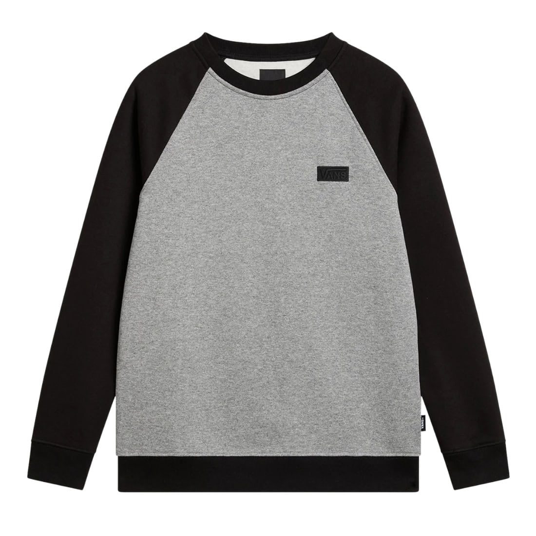 Vans Core Basic Raglan Crew - Black/Cement Heather - Mens Crew Neck Sweatshirt by Vans