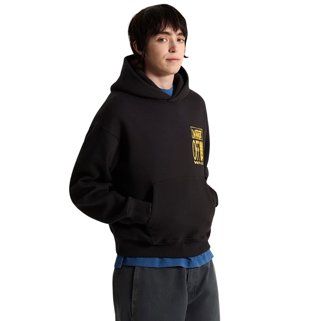 Vans Cut And Paste Pullover Hood - Black - Mens Pullover Hoodie by Vans