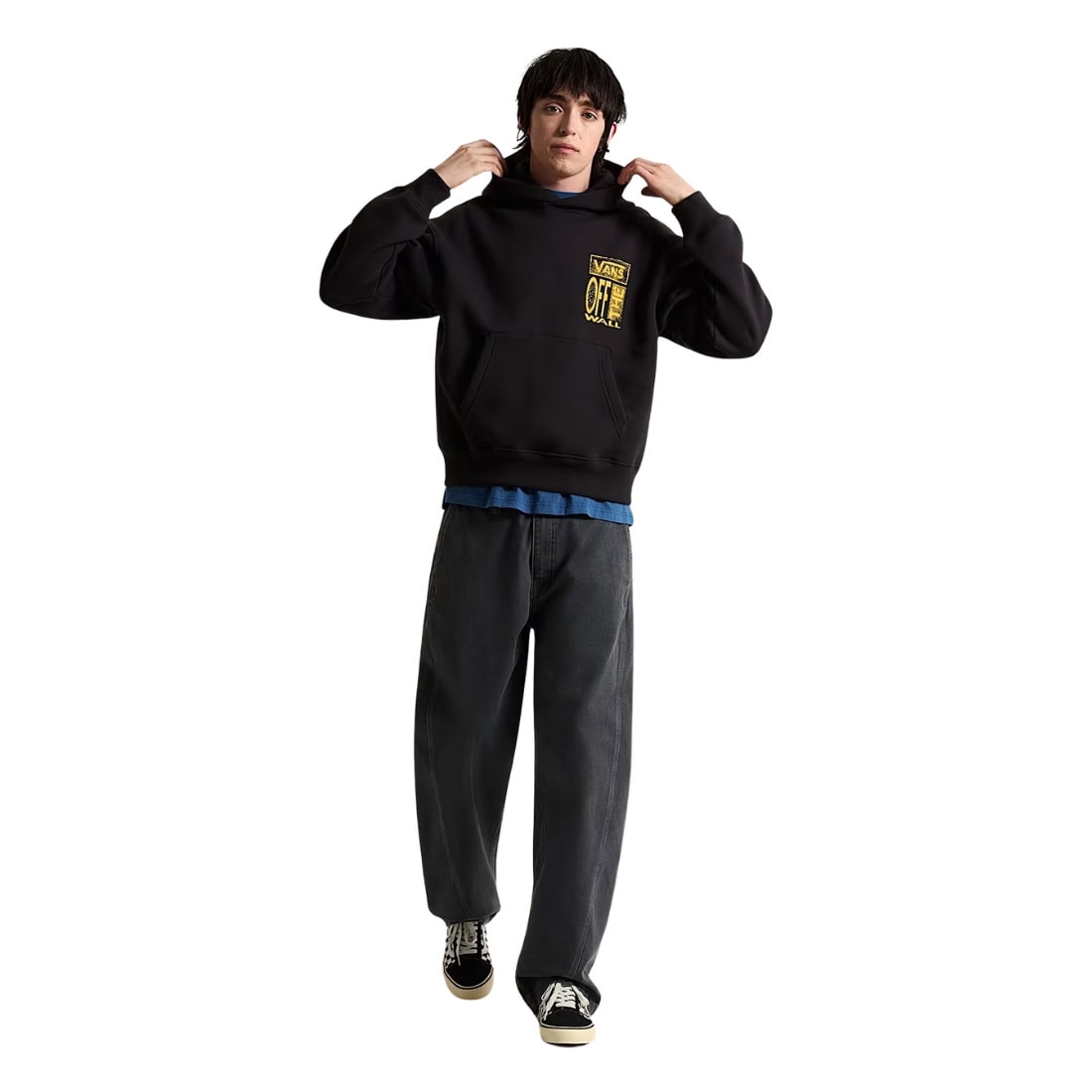 Vans Cut And Paste Pullover Hood - Black - Mens Pullover Hoodie by Vans