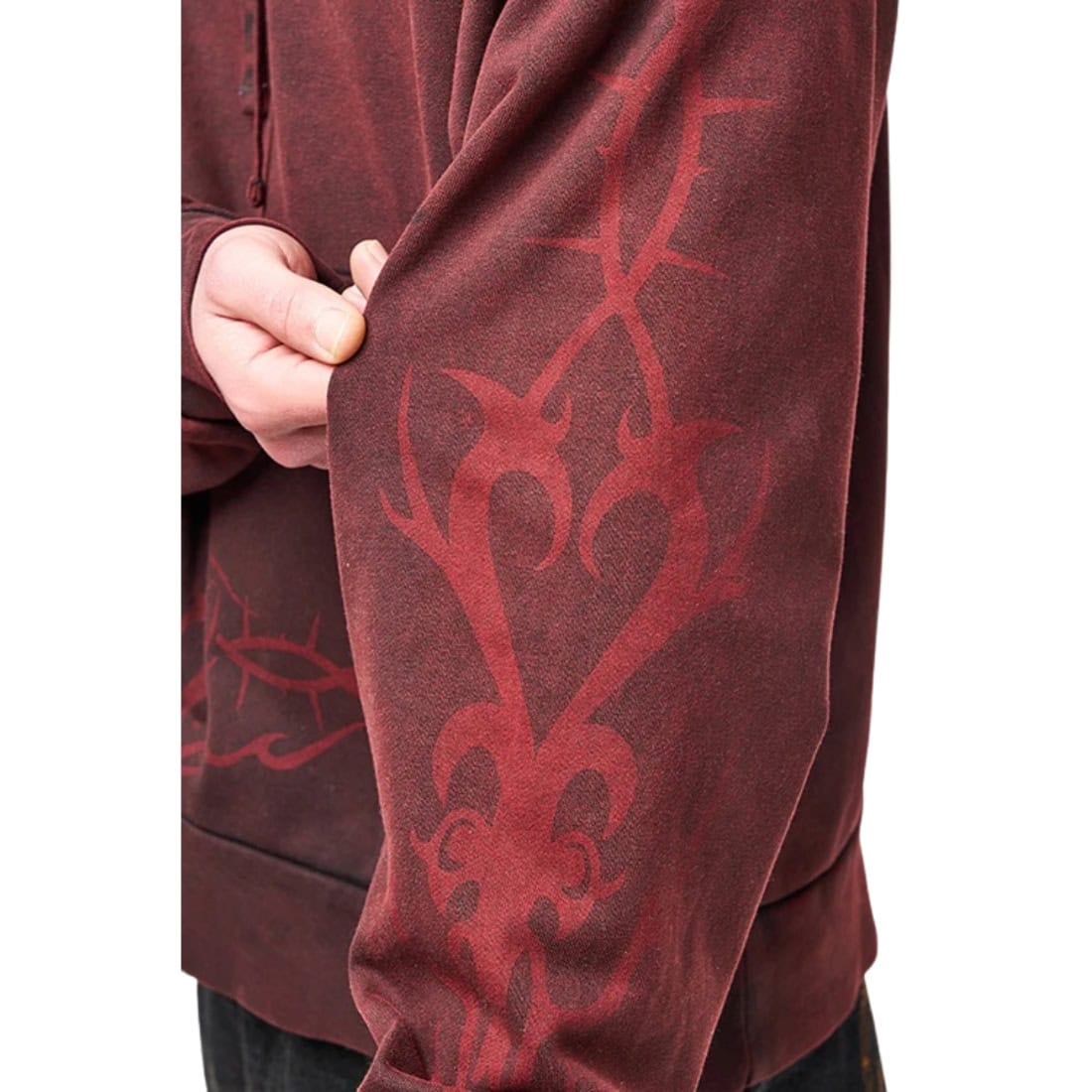 Vans Dayana Tribal Flame Pullover Hoodie - Crimson Haze - Mens Pullover Hoodie by Vans