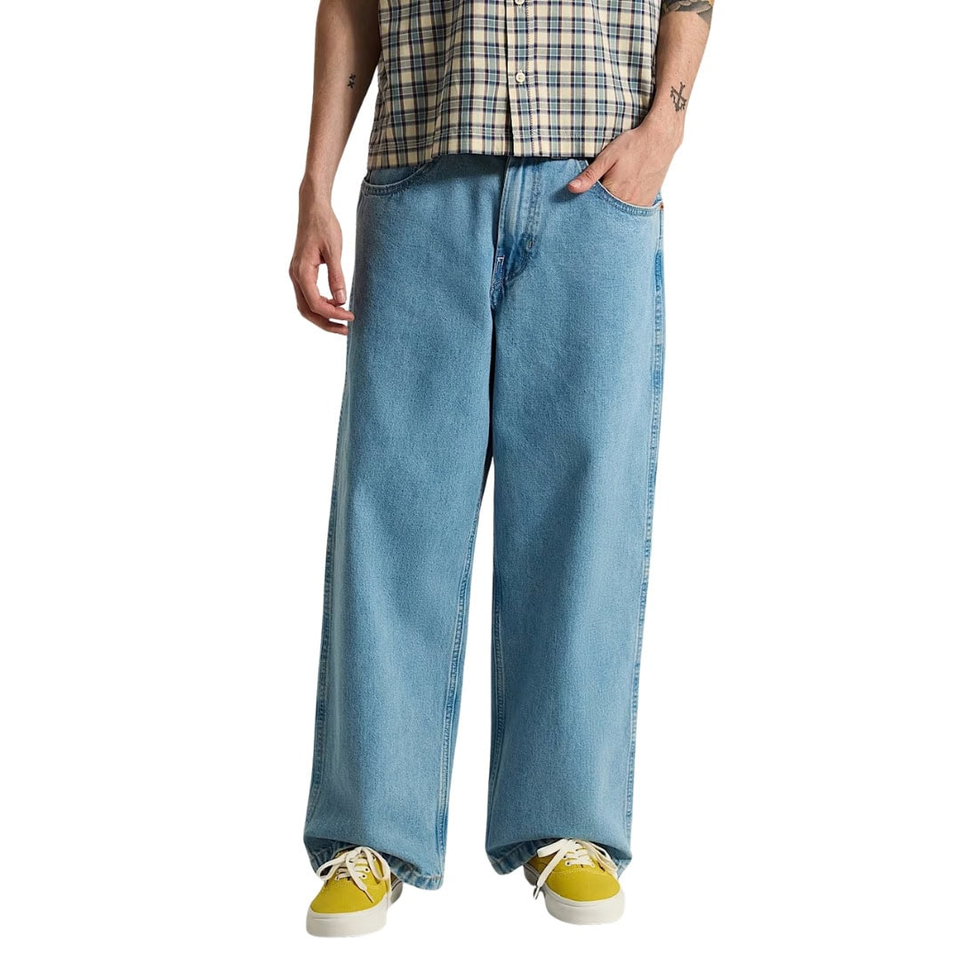 Vans Drill Chore Baggy Carpenter Denim - Light Stone - Mens Relaxed/Loose Denim Jeans by Vans