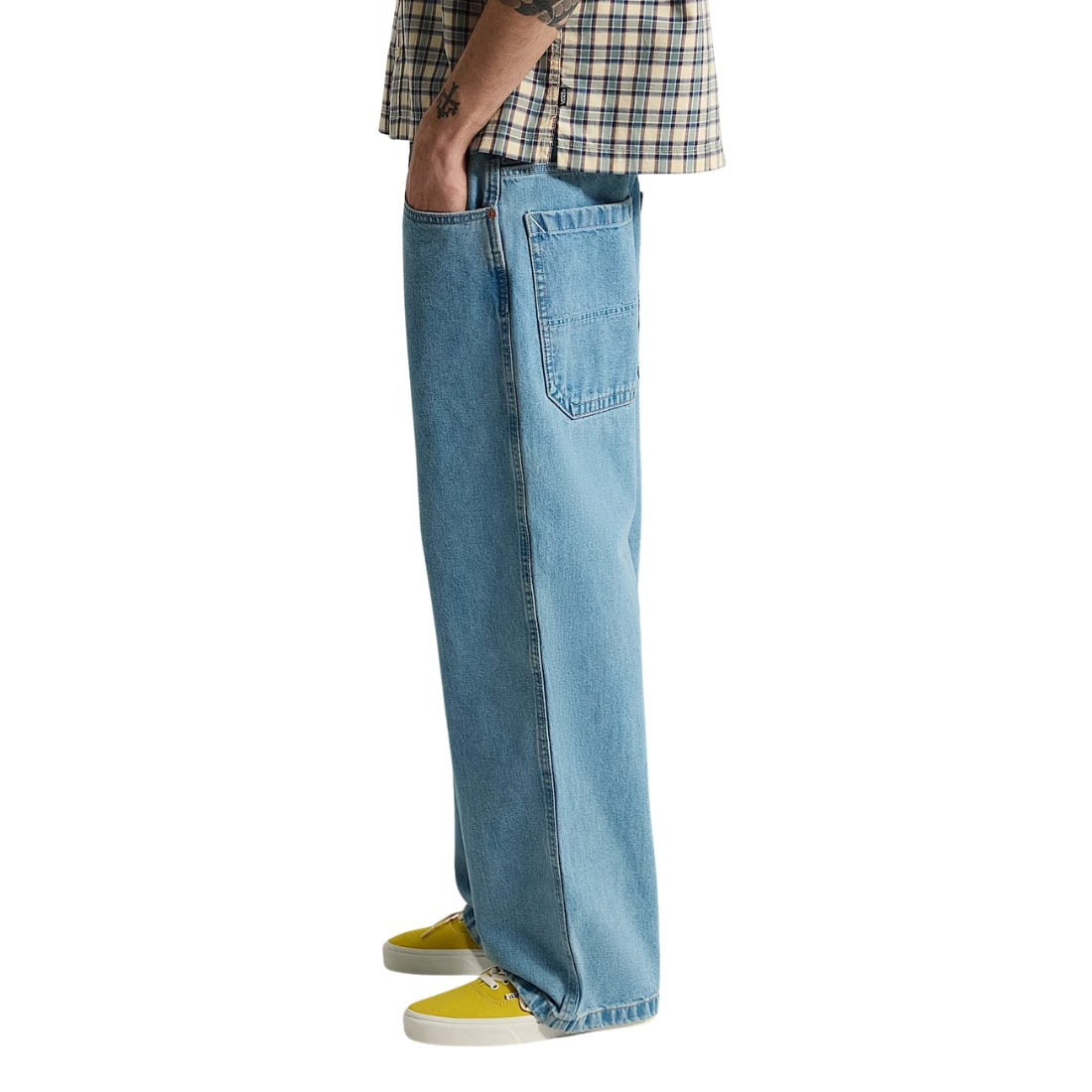 Vans Drill Chore Baggy Carpenter Denim - Light Stone - Mens Relaxed/Loose Denim Jeans by Vans