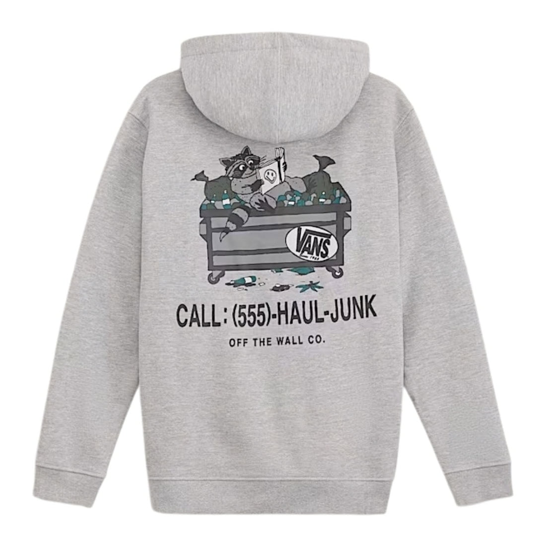 Vans Dumpster Raccoon Full Zip Hood - Cement Heather - Boys Zip Up Hoodie by Vans