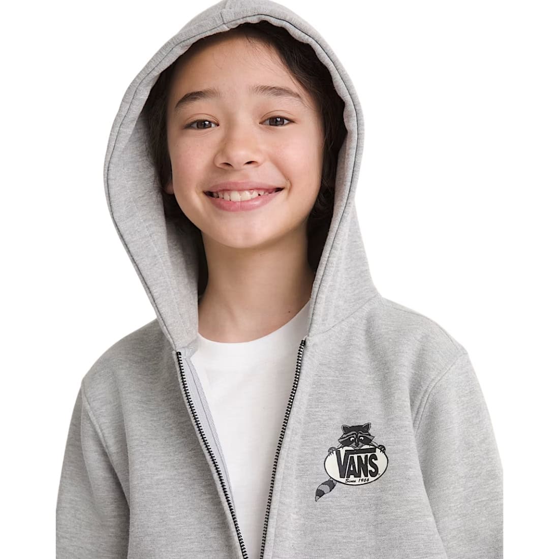 Vans Dumpster Raccoon Full Zip Hood - Cement Heather - Boys Zip Up Hoodie by Vans