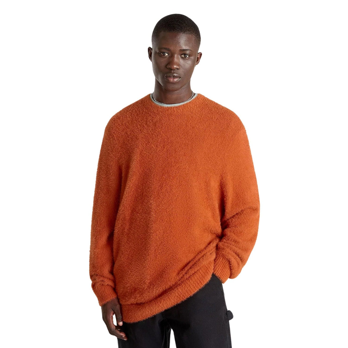 Vans Elmsford Solid Crew Sweater - Auburn - Mens Knitwear by Vans