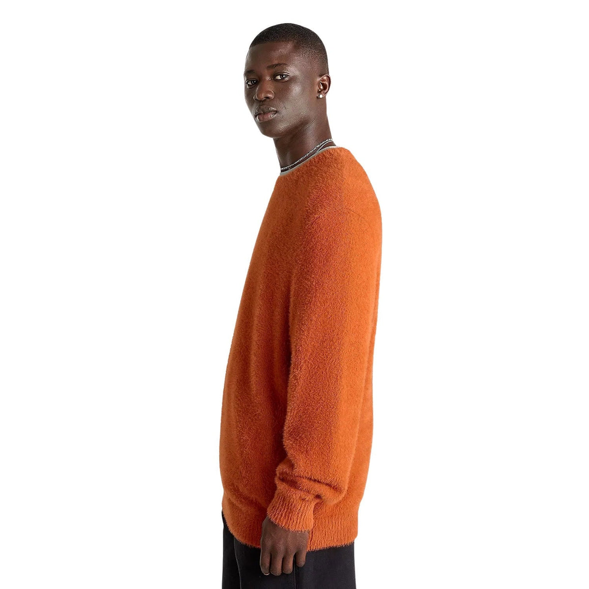 Vans Elmsford Solid Crew Sweater - Auburn - Mens Knitwear by Vans