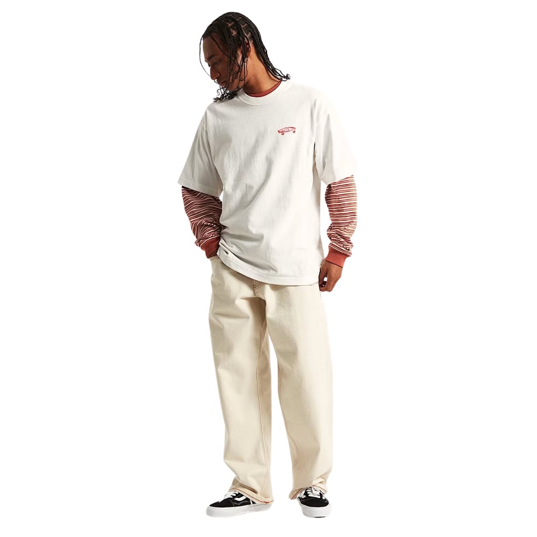 Vans Full Deck T-Shirt - Egret - Mens Graphic T-Shirt by Vans