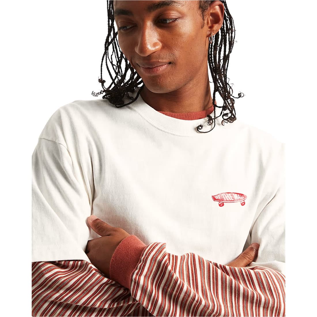 Vans Full Deck T-Shirt - Egret - Mens Graphic T-Shirt by Vans