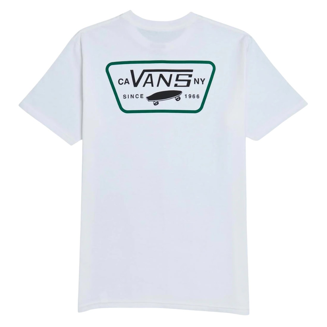 Vans Full Patch Back T-Shirt - White/Black/Verdant - Mens Skate Brand T-Shirt by Vans