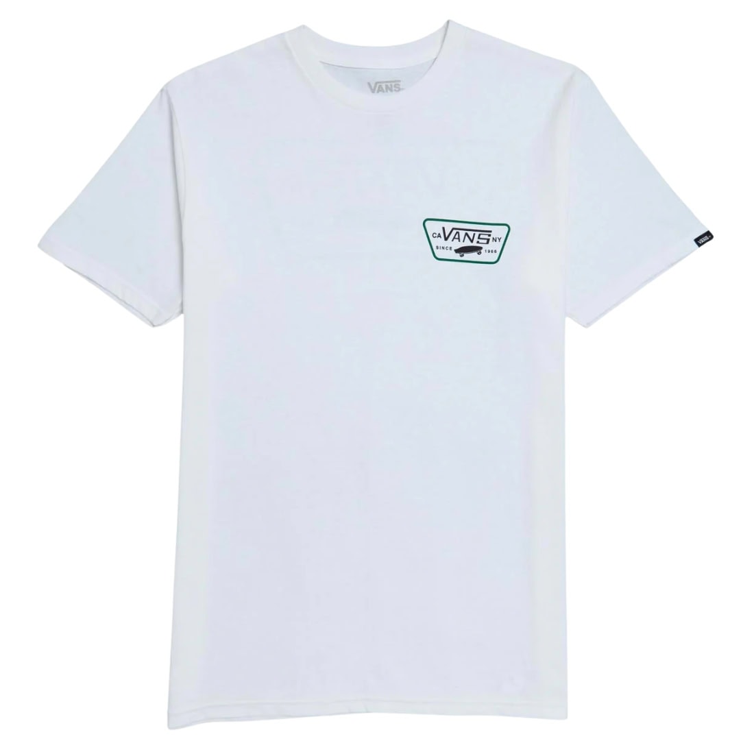 Vans Full Patch Back T-Shirt - White/Black/Verdant - Mens Skate Brand T-Shirt by Vans