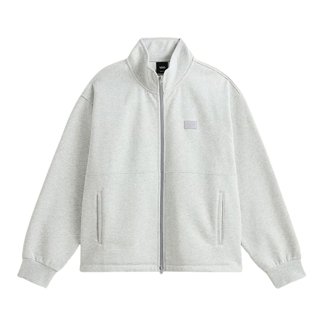 Vans Full Zip Mock Neck Fleece - Ash Heather - Mens Zip Up Hoodie by Vans