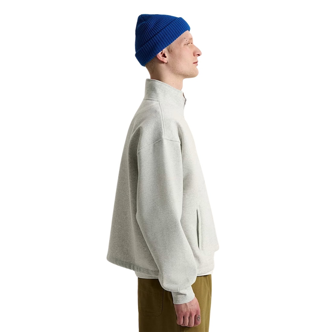 Vans Full Zip Mock Neck Fleece - Ash Heather - Mens Zip Up Hoodie by Vans