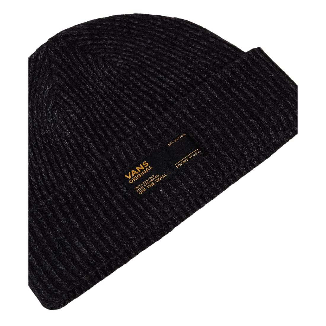 Vans Hamlin Cuff Beanie - Black - Fold Beanie by Vans