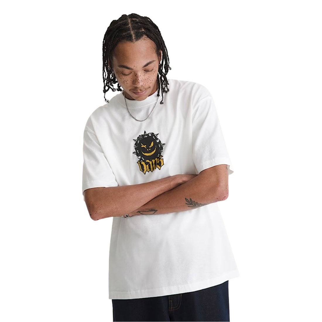 Vans Happy Spike T-Shirt - White - Mens Graphic T-Shirt by Vans