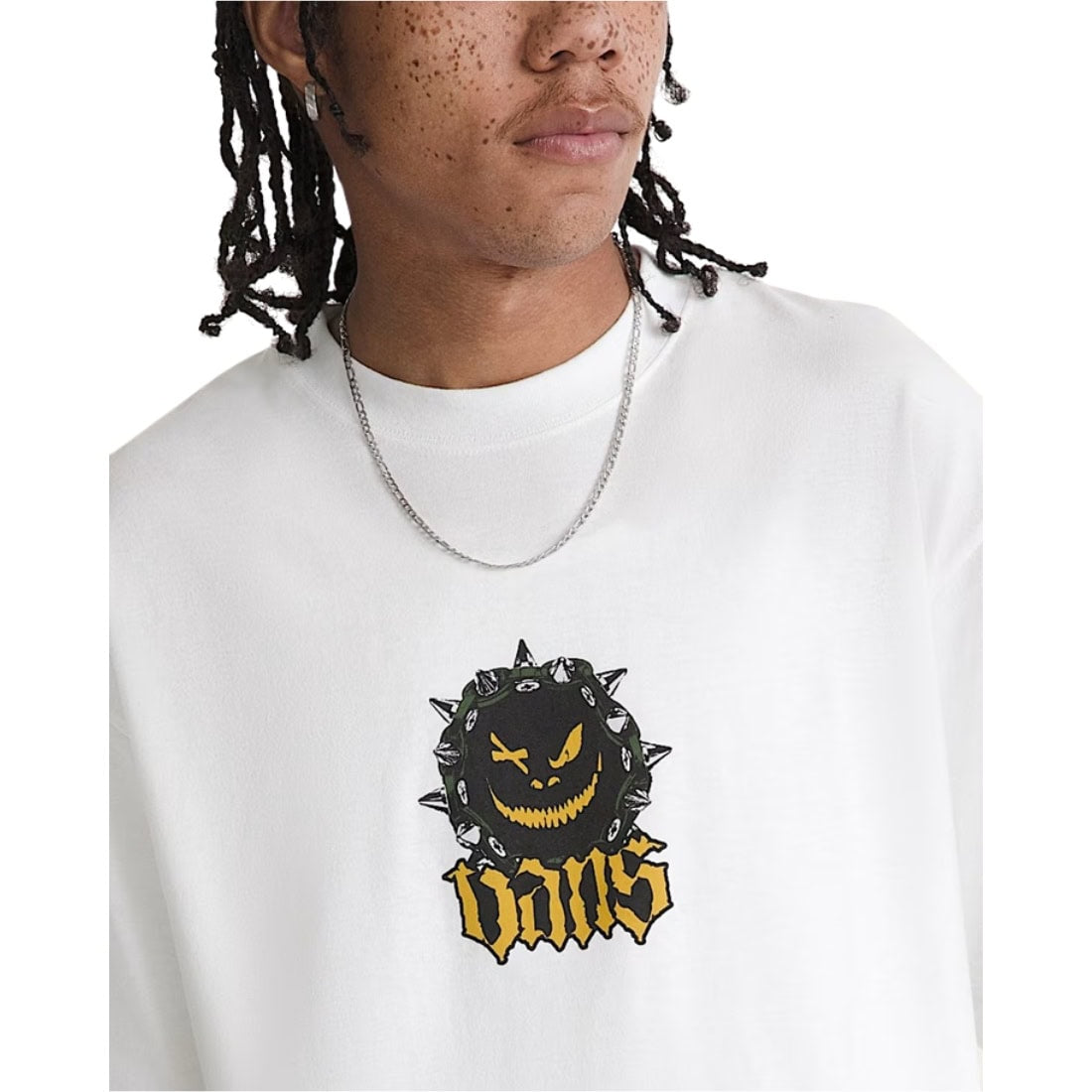 Vans Happy Spike T-Shirt - White - Mens Graphic T-Shirt by Vans
