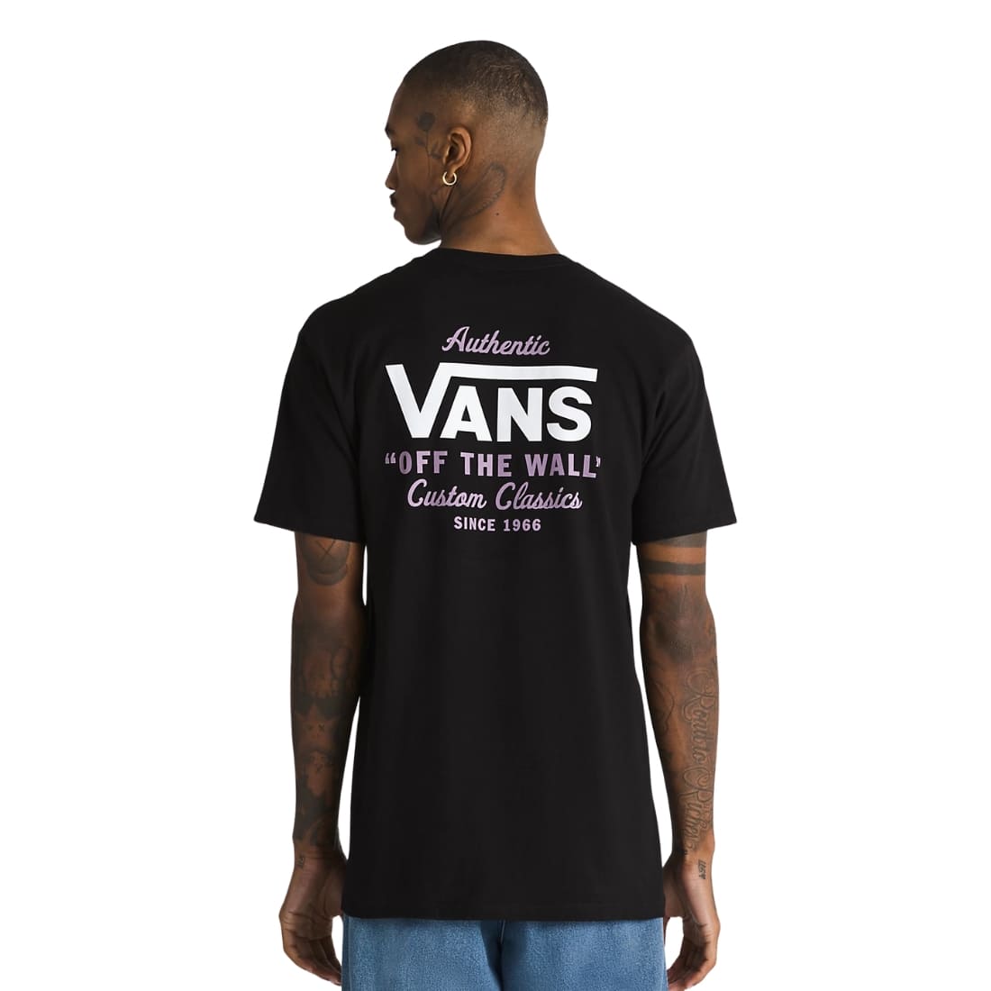 Vans Holder St T-Shirt - Black/Lavender Mist - Mens Skate Brand T-Shirt by Vans