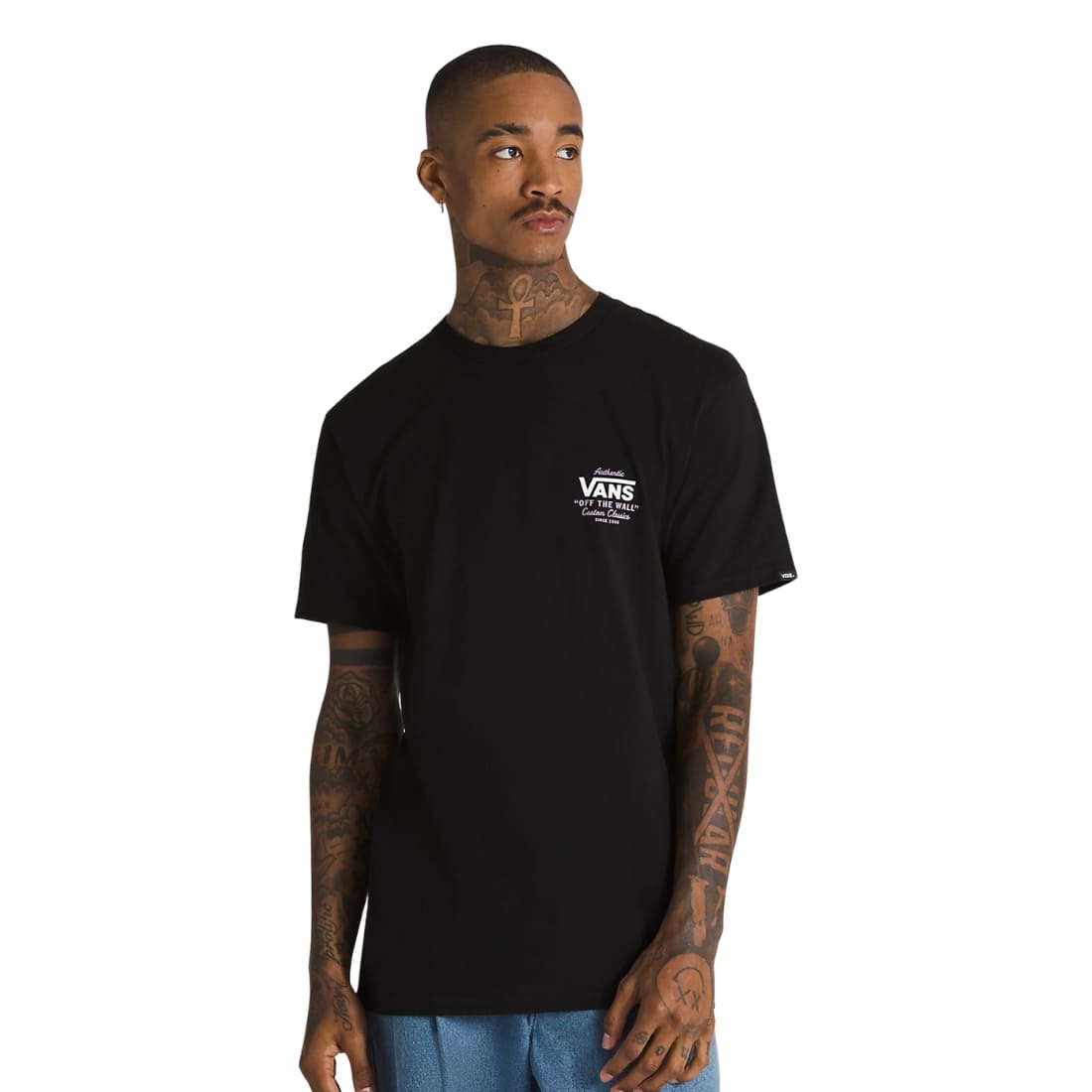 Vans Holder St T-Shirt - Black/Lavender Mist - Mens Skate Brand T-Shirt by Vans